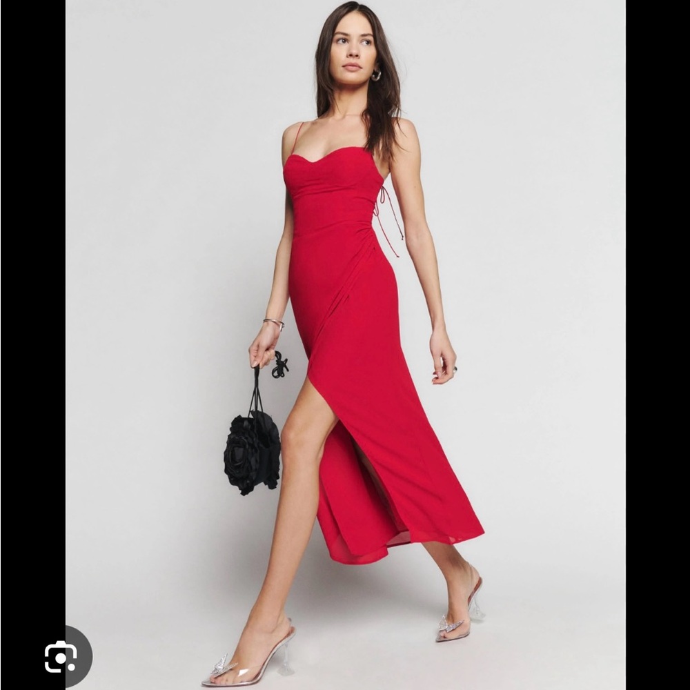New W/ tags Reformation Red Kourtney Dress size 4